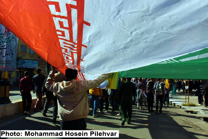 فریاد استکبارستیزی دانش‌آموزان علی آبادکتول در مسیر ایمان تا ولایت+ تصاویر