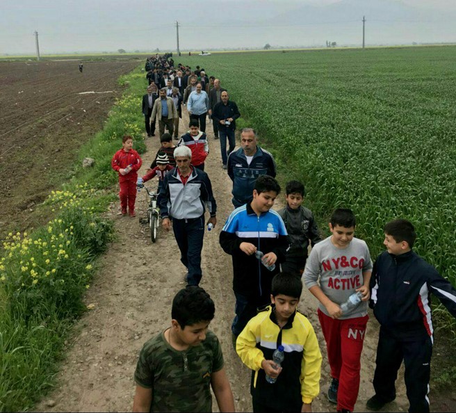 همایش بزرگ پیاده روی روستای بلوک غلام+ تصاویر