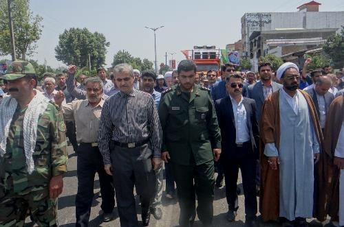 حضور پرشور مردم فاضل آباد در راهپیمایی روز قدس+ تصاویر